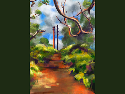 Wiliwilinui Trail conceptual digital painting hawaii hiking illustration ipad ipad pro procreate trail