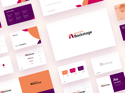 Renumics Backstage - Branding & Presentation b letter backstage brand brand identity branding clean data design guidebook guideline icon logo minimal preparation presentation renumics spotlight template vector visual identity