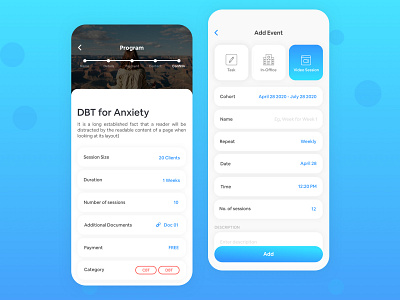 Health coach portfoilio app ui health health app uidesign