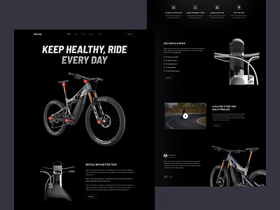 Product landing page. Cycle bike bike bike landing page cycling ecommerce homepage homepage design landing page product landing page scooter scooter ui shop landing page typography ui uiux design ux web design webdesign website website concept