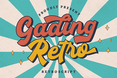 Gading Retro Retro Script font fonts free free fonts free retro fonts free vintage font handwritten retro font vintage