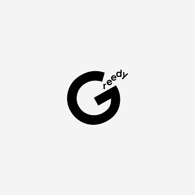 Greedy concept creative design illustration minimal typography word as image wordmark words