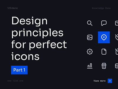 Design principles for perfect icons | Part 1 123done education glyph guide icon icon design icon pack icon set icon system iconography icons iconset minimalism symbol tips tutorial ui universal icon set vector icons