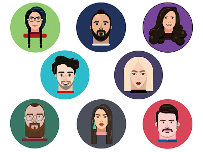 flat character design adobe illustrator art design face flat illustration vector