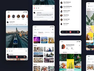 Social Media App Design app clean community design icon idea information media network sharing social software ui ux virtual