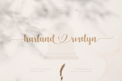 Harland Roselyn branding calligraphy crafter elegant font handlettering invitation logo luxury modern photography script signature unique wedding