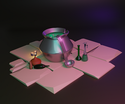 potion 3d art art illustration blender design illustration lowpoly lowpolyart