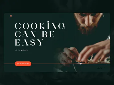 Cooking Courses Website cooking courses design design studio e learning education website interaction design interface landing page learning courses minimalistic online course online learning teaching ui ux web web design web marketing website