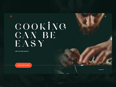 Cooking Courses Website cooking courses design design studio e learning education website interaction design interface landing page learning courses minimalistic online course online learning teaching ui ux web web design web marketing website