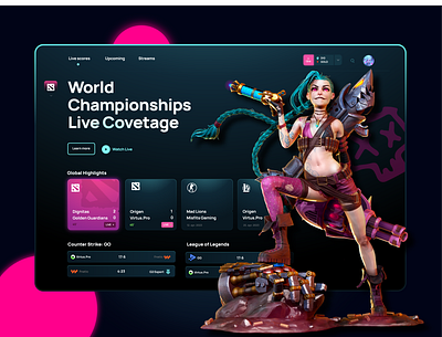 eSports Games 🎮 design dota2 esport game games illustration league of legends leagueoflegends match ui ui ux ui design uidesign uiux ux ux ui uxdesign uxui web website