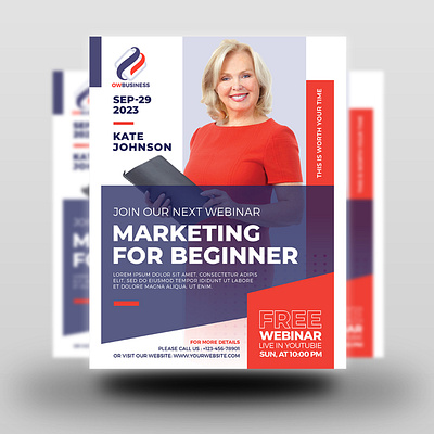 Webinar Flyer Seminar Flyer Template advertising career conference corporate digital e learning education event flyer flyer flyer template leaflet learning marketing meeting poster modern multipurpose flyer online poster presentation seminar