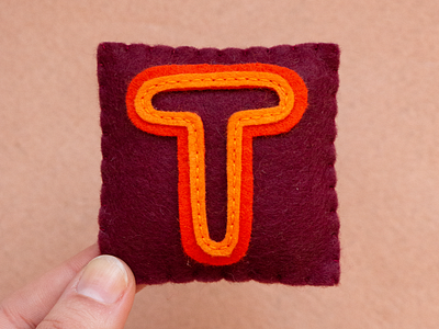 T / Tephra 36daysoftype felt handmade sewing tephra type typography