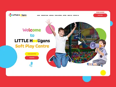 LittleHooligans Softplay Centre animation creative design graphic logo site typography ui ux website