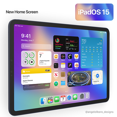 New home screen - iPadOS 15 concept home screen ipad ipad pro ipados ipados14 ipados15 iphone wwdc21