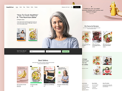 HealthFirst - Nutrition and Recipes Theme blog bmi calculator books coach dietitian health landing modern nutritionist podcast recipes theme ui ux weightloss wordpress