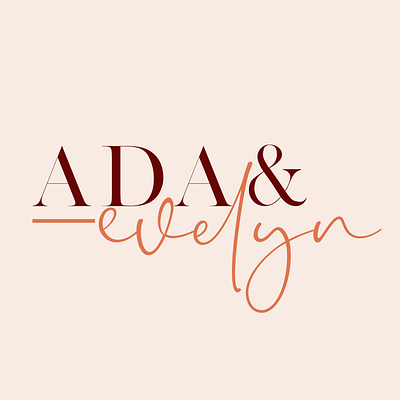 Ada & Evelyn branding clean design logo minimal modern typography