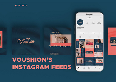 Voushion's Instagram Feeds branding clothing design elegant instagram post modern simple