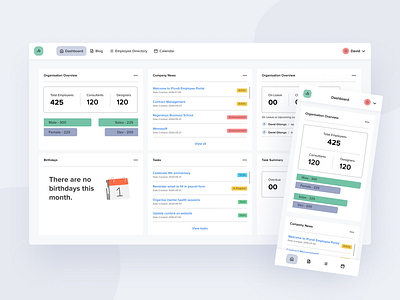 HR Dashboard dashboard design desktop employee management mobile user experience design user interface design