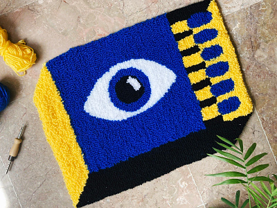 Eye Rug craft eye matchbox neves nevesman portugal punch needle rug