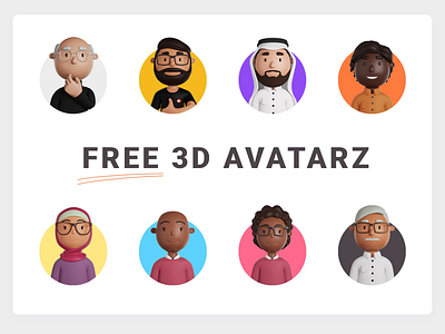 Free 3D AVATARS 3d 3d character 3d character design 3d modeling avatars blender blender3d branding characters design free freebie freebies freelance humaaans illustration illustrations resource resources uidesign