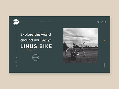 Linus Bike Concept bicycle bike concept design desktop firstscreen homepage linus linusbike ui uidesign uiux ux uxdesign web webdesign website websiteconcept websitedesign