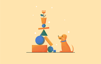 Lil friend! design dog illustration