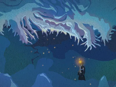 Gypsum Passage adventure cave caves caving digital illustration exploration illustration