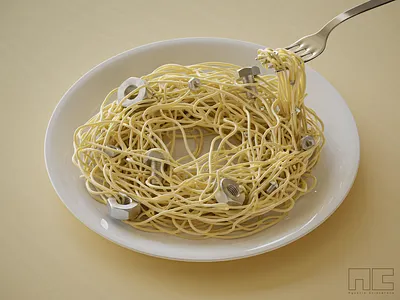 • Al dente • 3d art 3d artist blender concept design food food and drink nft photography render