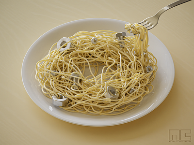 • Al dente • 3d art 3d artist blender concept design food food and drink nft photography render