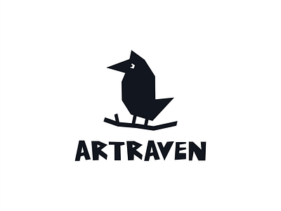 Art Raven animal art bird bird logo black brand crow design geometic lineart logo logotype minimal modern monogram nature raven raven logo simple wings