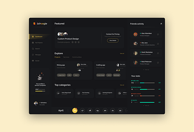 Schoogle: Project Collaboration app collaboration desktop app google product design ui ux