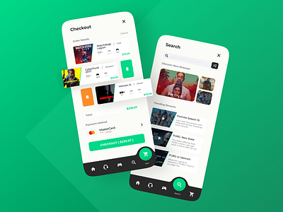 Game Management App Conept Design clean ui community deisgn designer gaming app gaming website green minimal trends 2021 ui design uiinspiration uiinspirations uitrends uiux ux inspiration