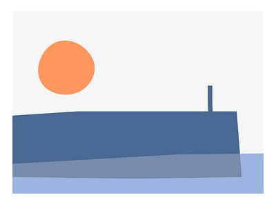 Sitting at the dock of the bay illustration