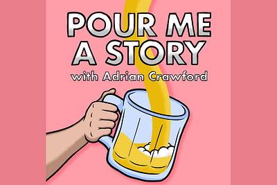 Pour Me A Story beer identity logo