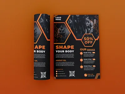 PROFESSIONALL FITNESS FLYER DESIGN art design flat graphic design icon illustration illustrator logo minimal minimalist logo