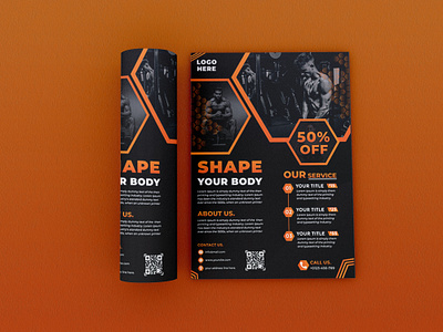 PROFESSIONALL FITNESS FLYER DESIGN art design flat graphic design icon illustration illustrator logo minimal minimalist logo