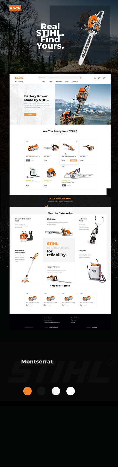 Just STIHL. E-commerce branding design ecommerce shop ui ux web