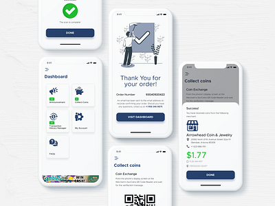 Coins – Redeem Promotional Offers clean ui coins discount flutter gesture hero image illustration illustration art membership minimal minimalist mobile ui design premium promotional promotions react native redeem redeem coupon subscription vouchers