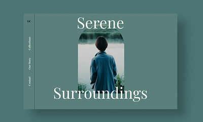 Serene Surroundings branding design figma hero section minimal minimalism minimalist minimalistic nature typography ui uiux uiuxdesign ux ux design web design webdesign website website design zen