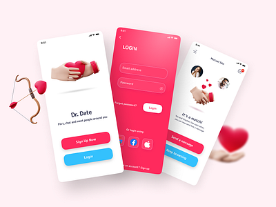 DR Date datingapp illustration love ux design uxdesign