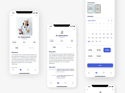 WellDoc Doctor Screen app calendar certificate doctor health healthcare list medical medical app medicine minimal mobile uxui wellness