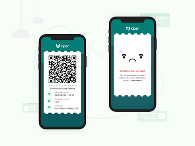 Invite QR Code - Kiper character design empty state figma friendly illustration invite mobile mobile ui web wep app