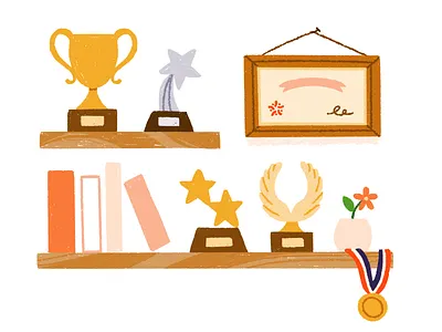 Success 15five illustration rebrand success trophy