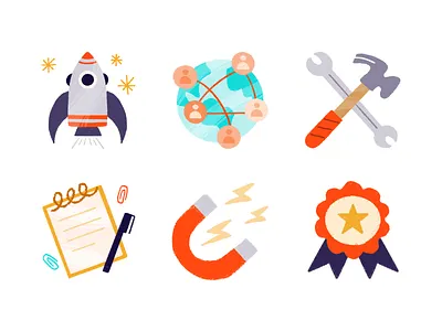 15Five Spot Illustrations 15five branding illustration rebrand