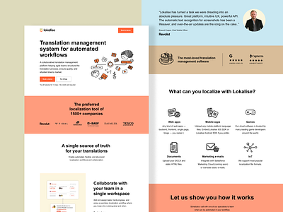 Lokalise - Landing Page uidesign