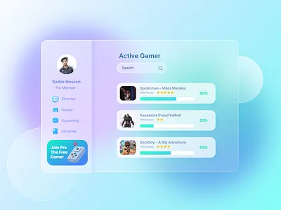 Gaming Dashboard Ui Design - Sadek Branding branding dashboard ecommerce game gaming dashboard design gaming dashboard ui product design ui