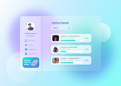 Gaming Dashboard Ui Design - Sadek Branding branding dashboard ecommerce game gaming dashboard design gaming dashboard ui product design ui