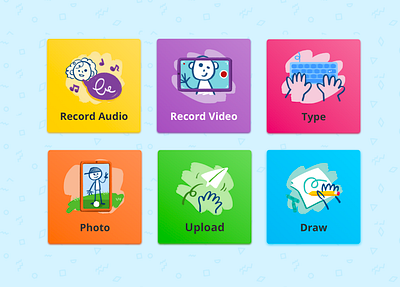 Illustrations for young students art colorful digital drawing graphic design icon illustration illustrator ui ux