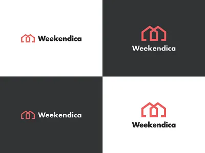Weekendica logo cottage logo logo design logodesign realestate rental startup tourism