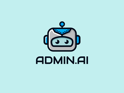 ADMIN.AI art brandidentity branding business combination mark creative creative design designer fun design illustration logo logodesign logodesigner logodesigns logos robot logo robotics technology logo vector